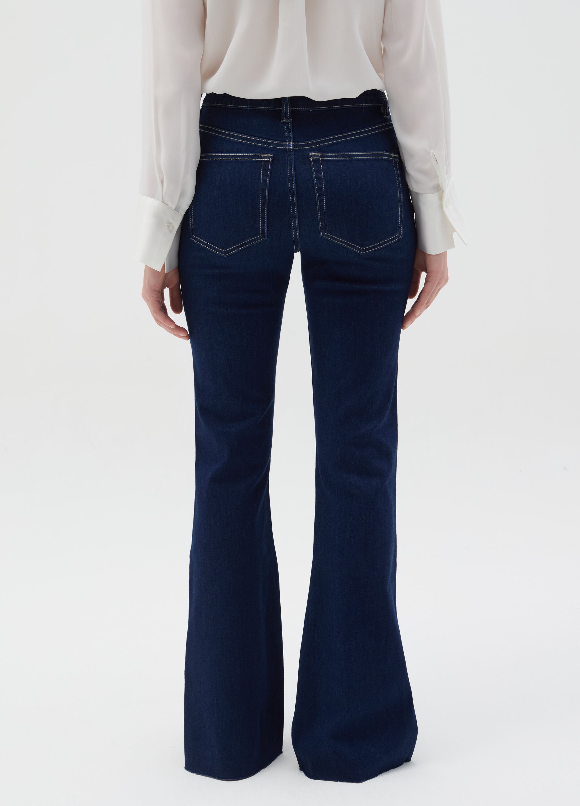 Jeans bootcut flare fit con spacchi