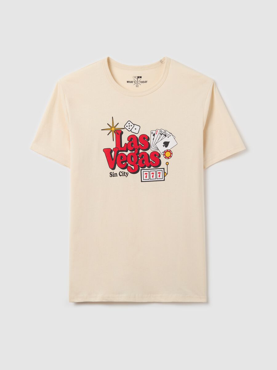 Cotton T-shirt with "Las Vegas Sin City" print_4