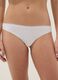 Regular fit white cotton stretch Brazilian briefs_1