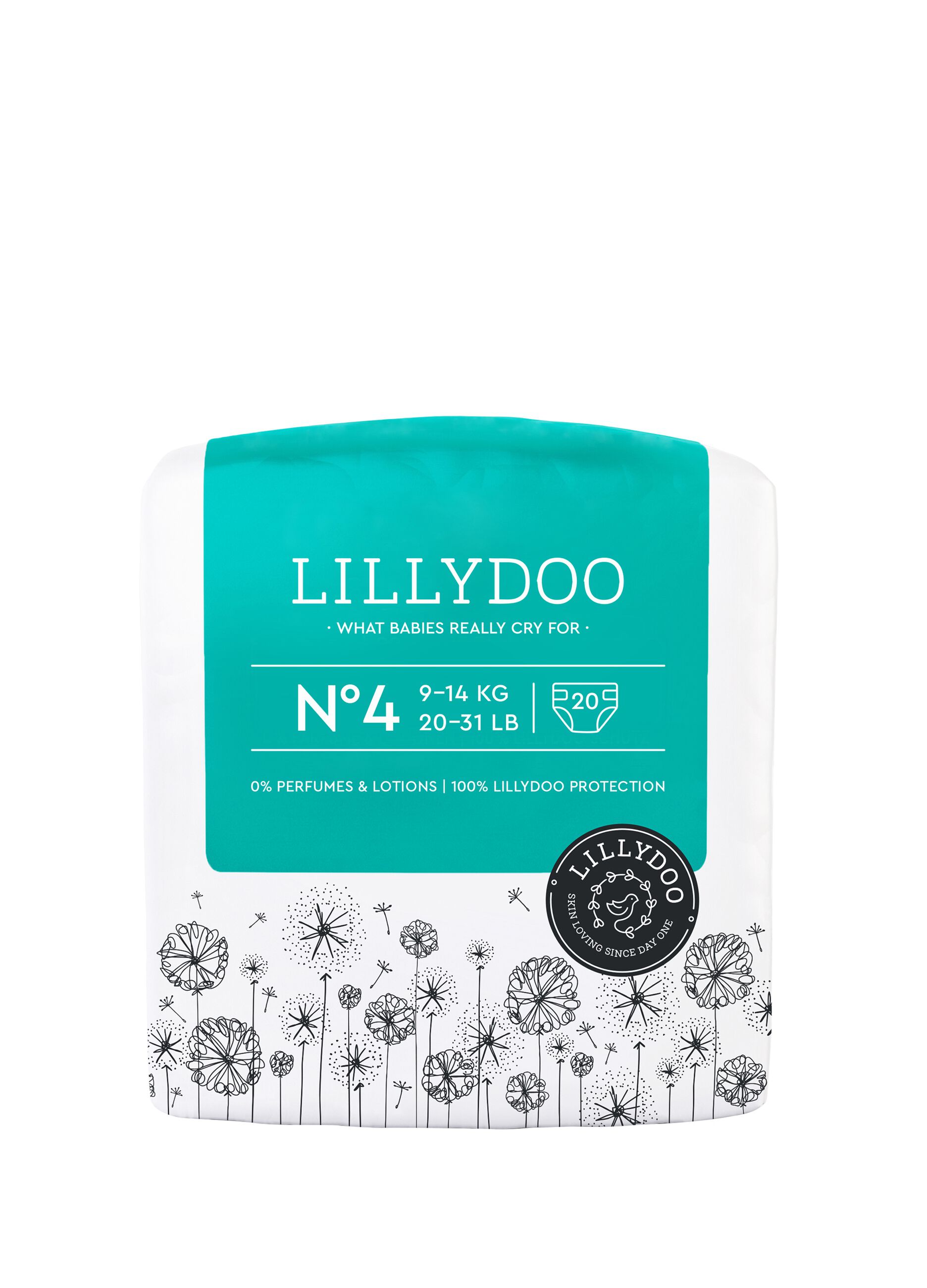 Lillydoo nappies for sensitive skin N°4 (9-14 Kg)