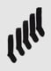 Five-pack of black long socks in stretch organic cotton_0