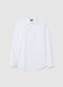 White slim fit cotton blend shirt_4