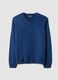 Blue V-neck jumper in regular fit_0