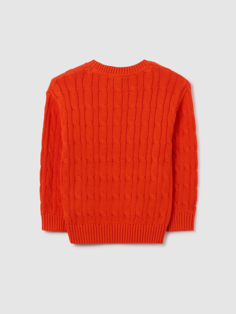 Child's orange pure cotton sweater regular fit_4