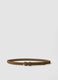 Slim brown genuine leather belt_0