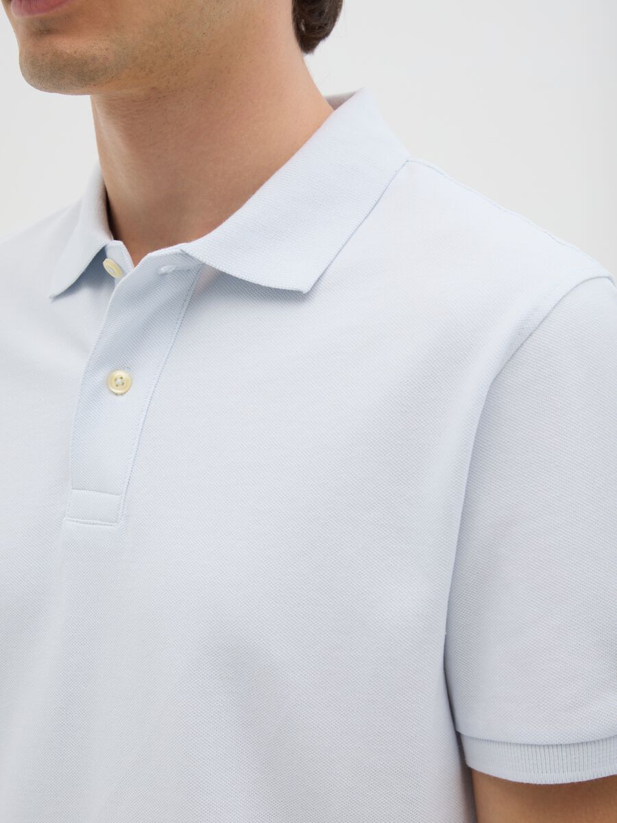 Men’s sky blue pure cotton polo regular fit_2