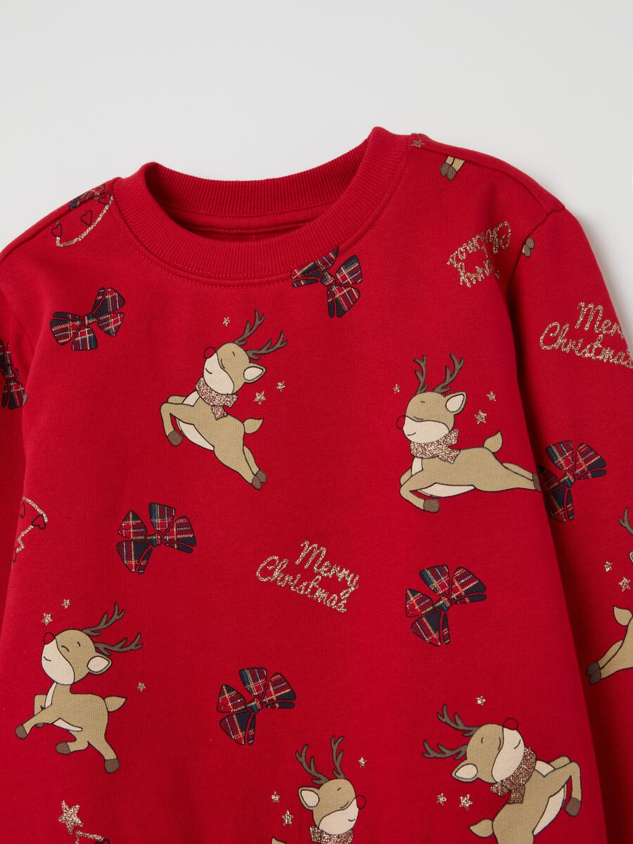 Christmas sweatshirt with Rudolph the reindeer print_2