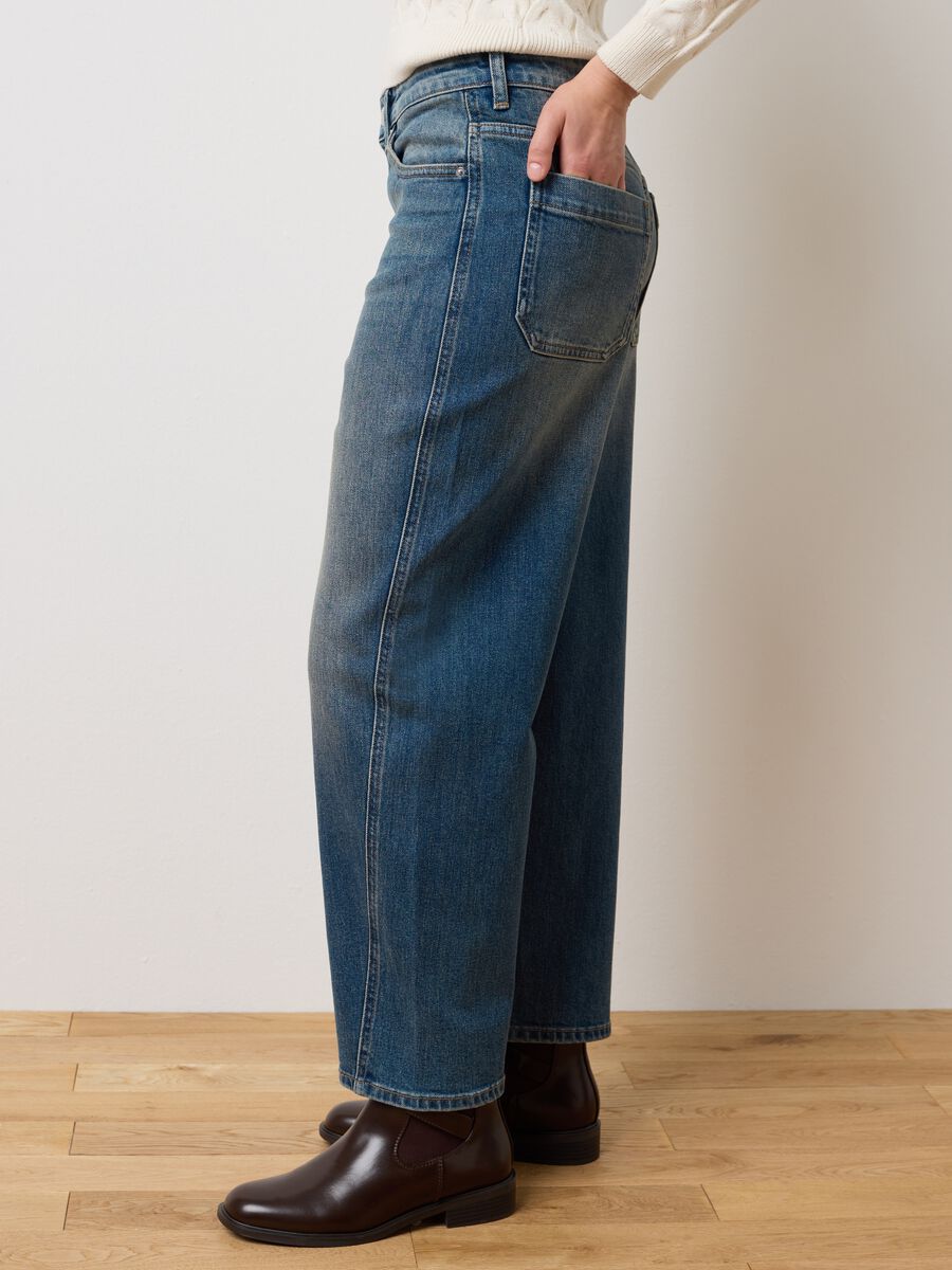 Jeans balloon in denim elasticizzato_3