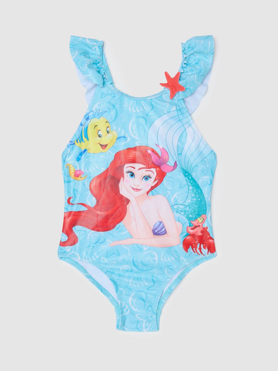 Girls’ swimsuit in multicoloured stretch fabric_0