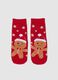 Girls' Red Christmas Cotton Blend Socks in Regular Fit_1