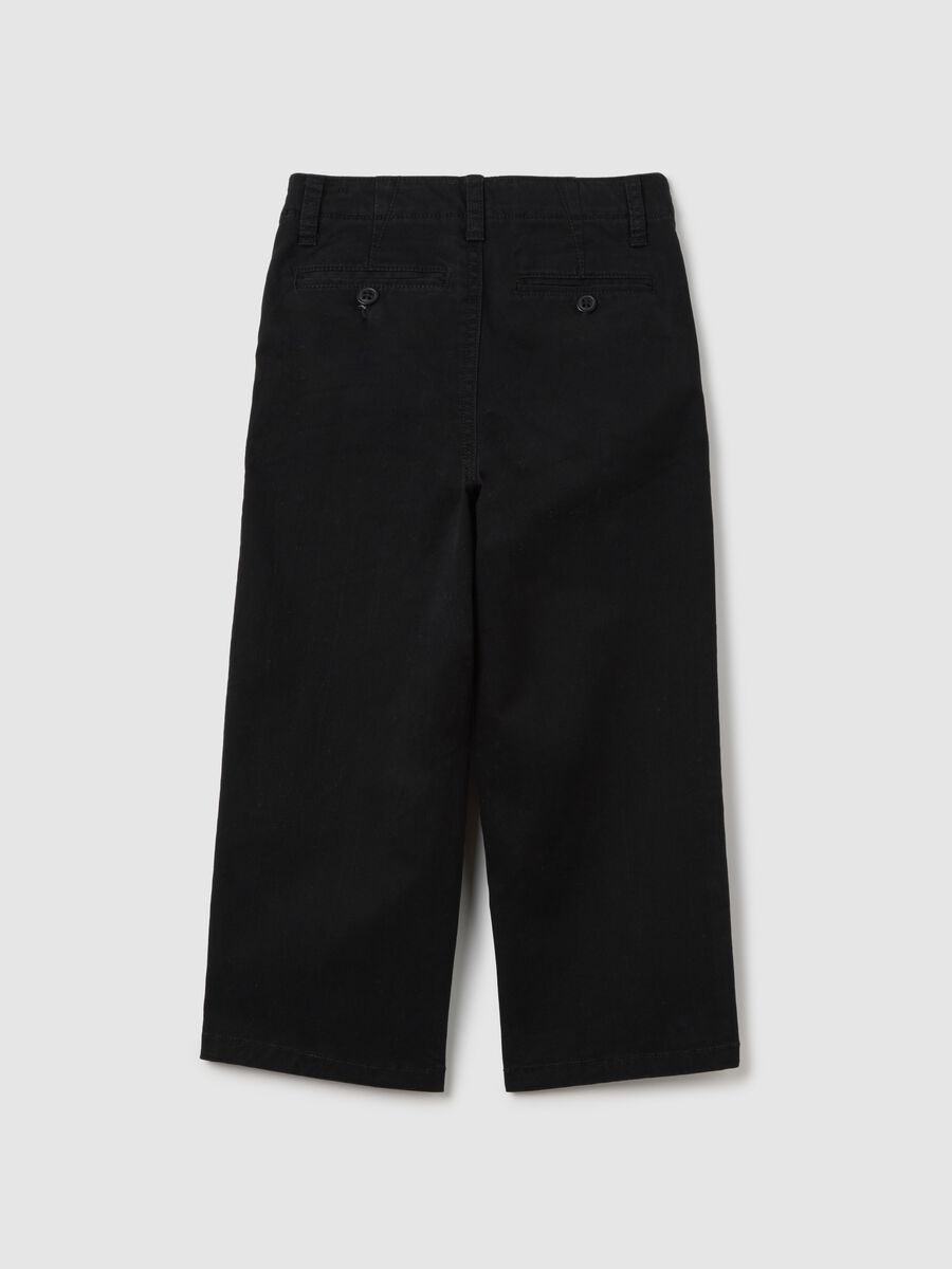 Black trousers in stretch cotton_1