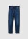 Slim fit stretch cotton blue denim jeans_4