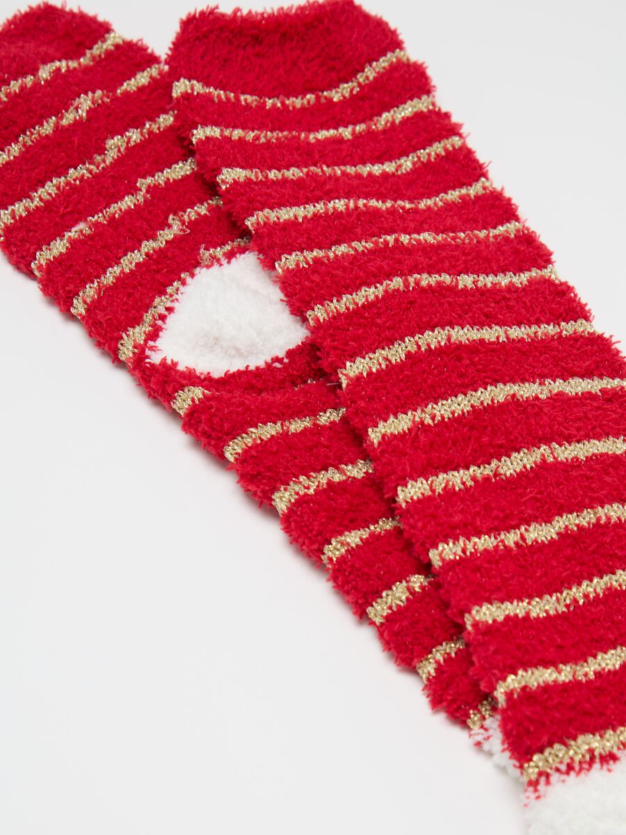 Long socks with striped lurex design_1