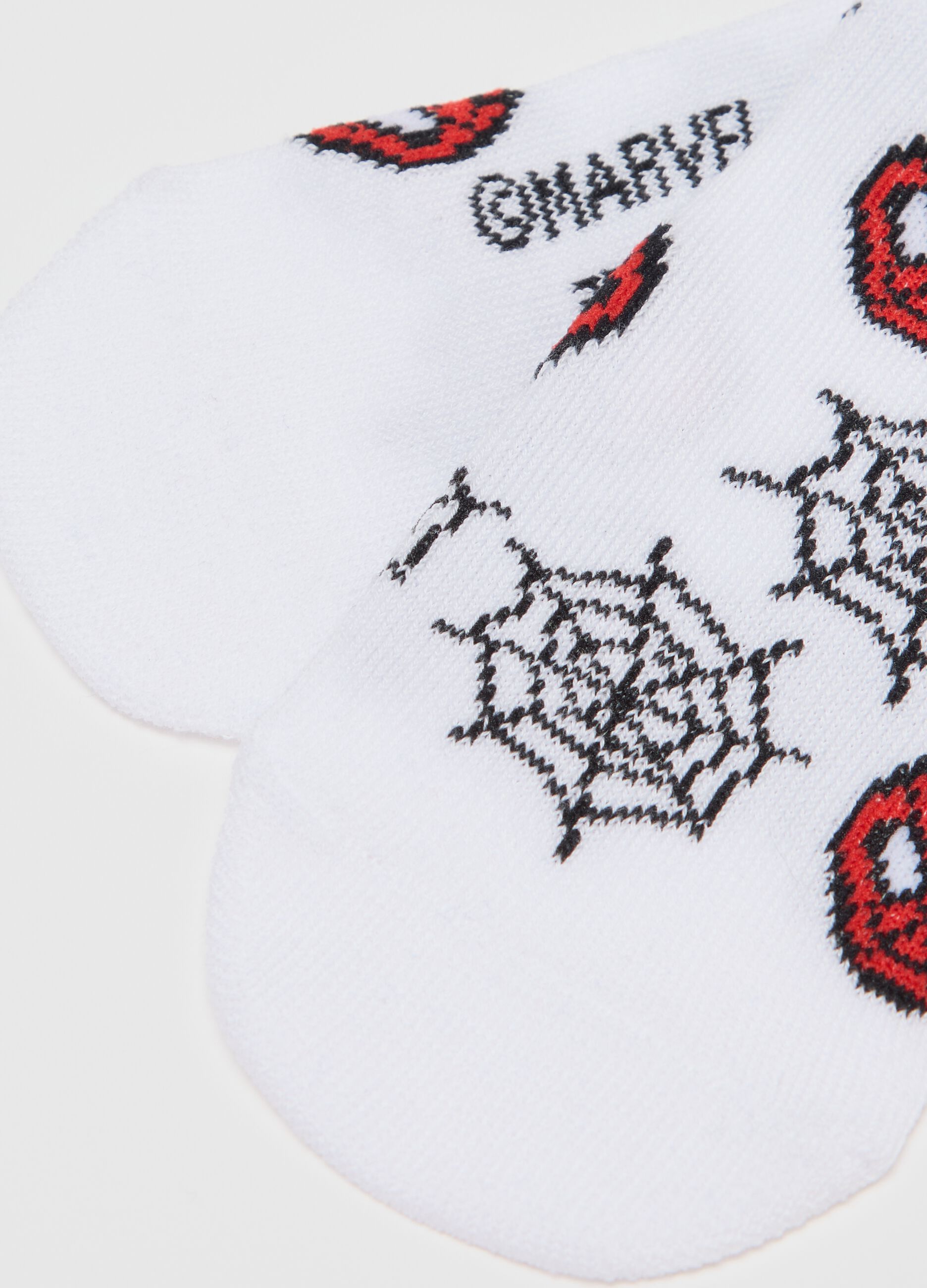 Two-pair pack short blue and white socks with Spider-Man design