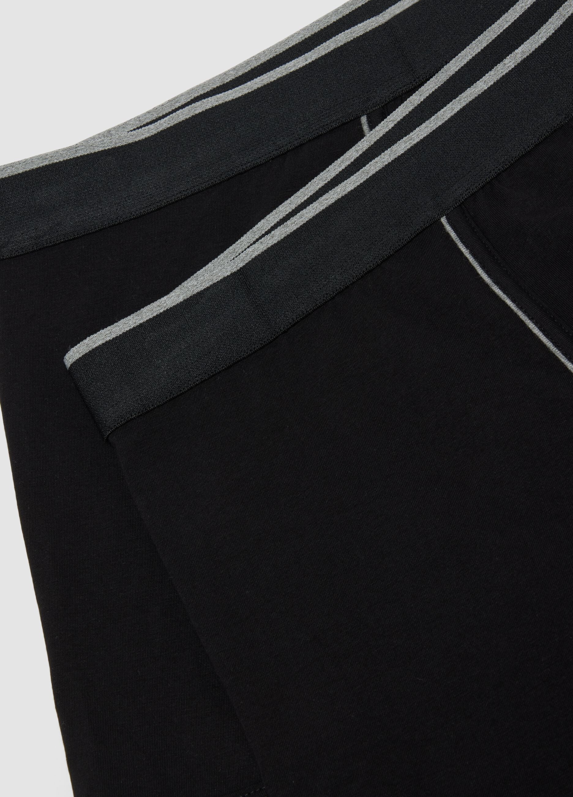 2-pack of black stretch Supima cotton boxer shorts