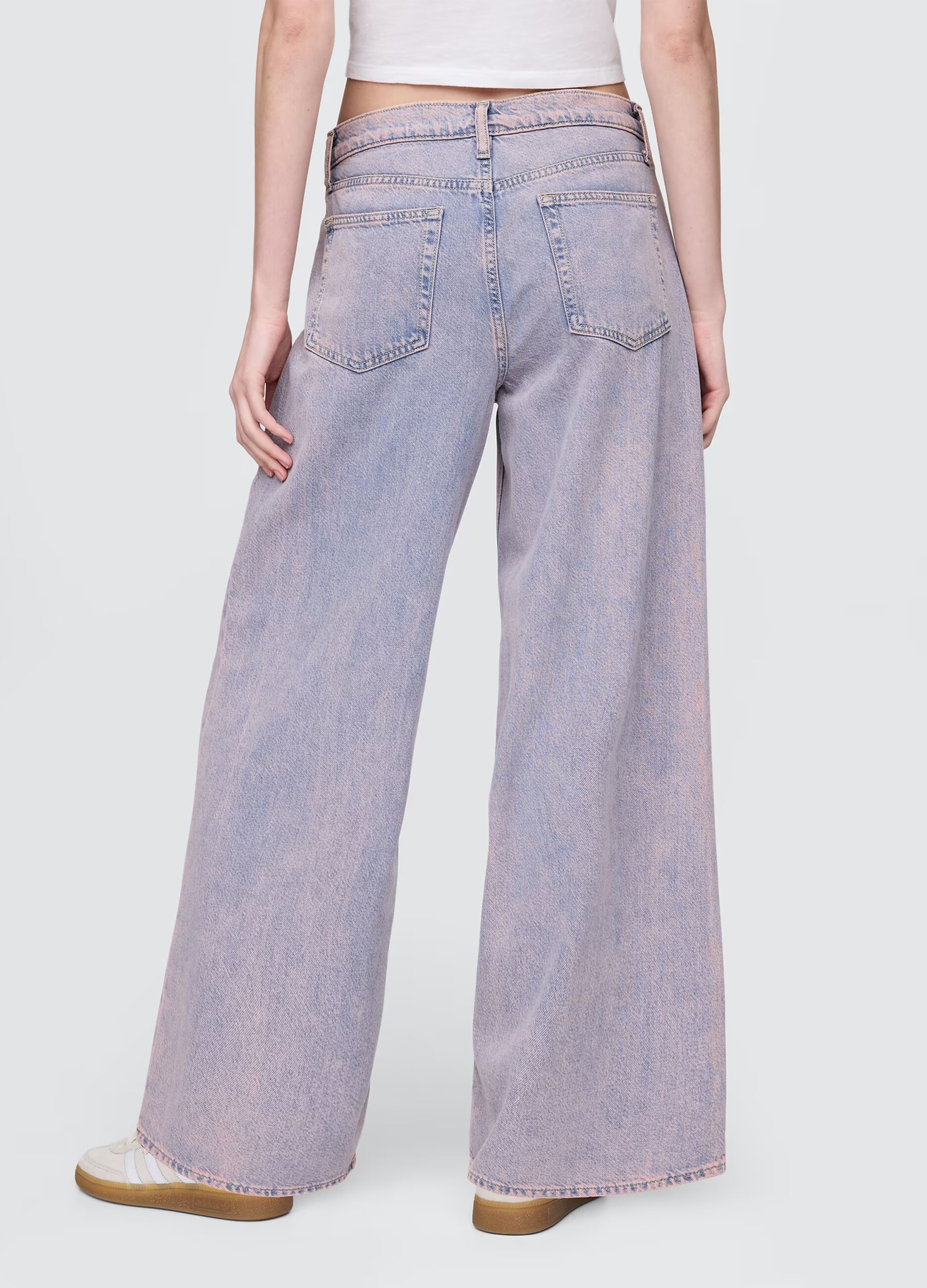 Wide-leg trousers in Lyocell and cotton