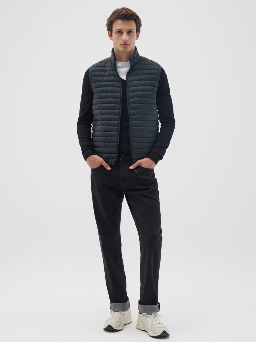 Gilet in nero regular fit_1