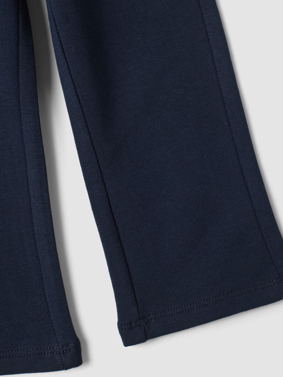 Leggings blu in cotone elasticizzato_3
