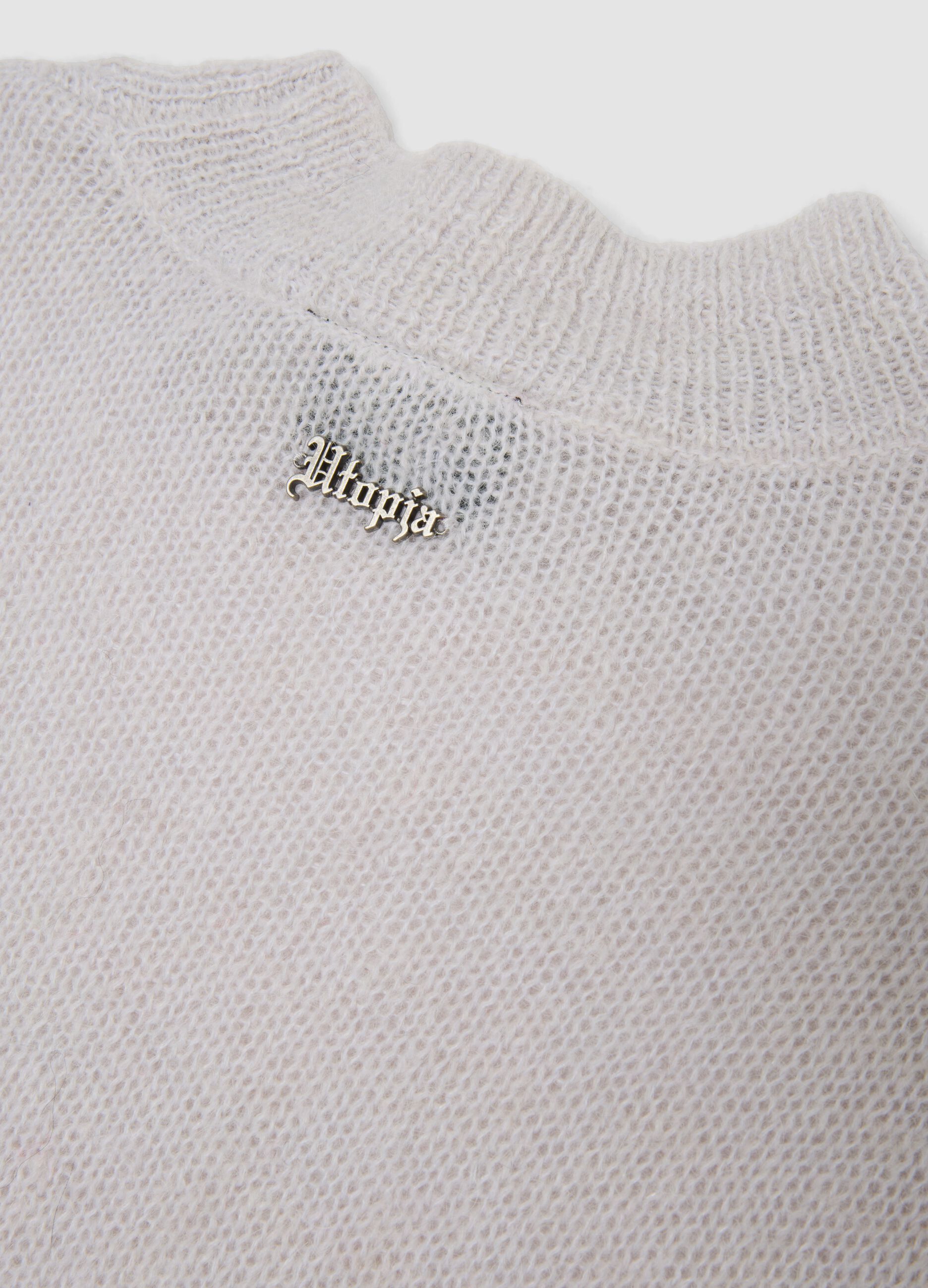 Mohair Crew Neck Light Beige