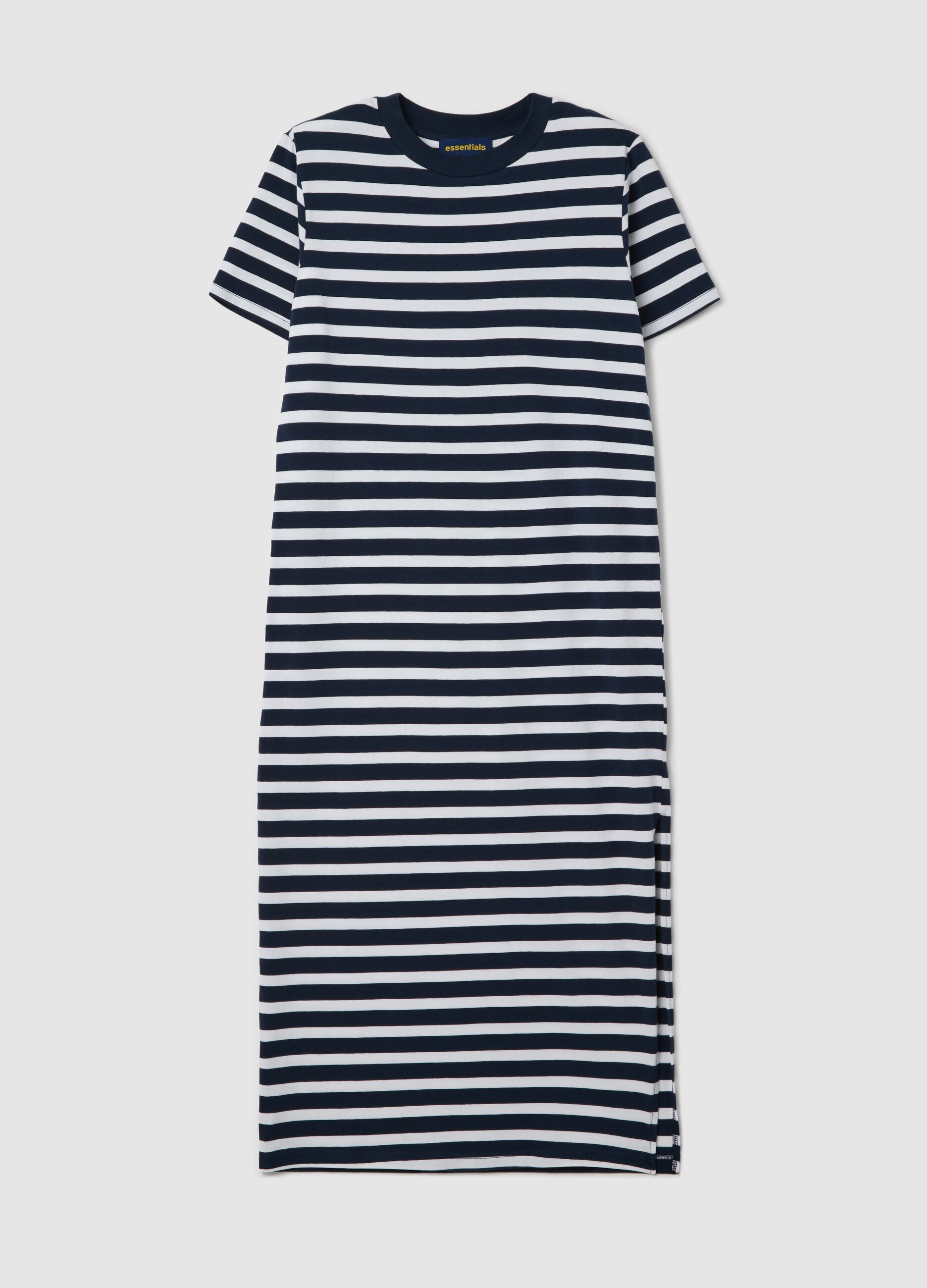 Abito midi da donna in cotone elasticizzato multicolor
