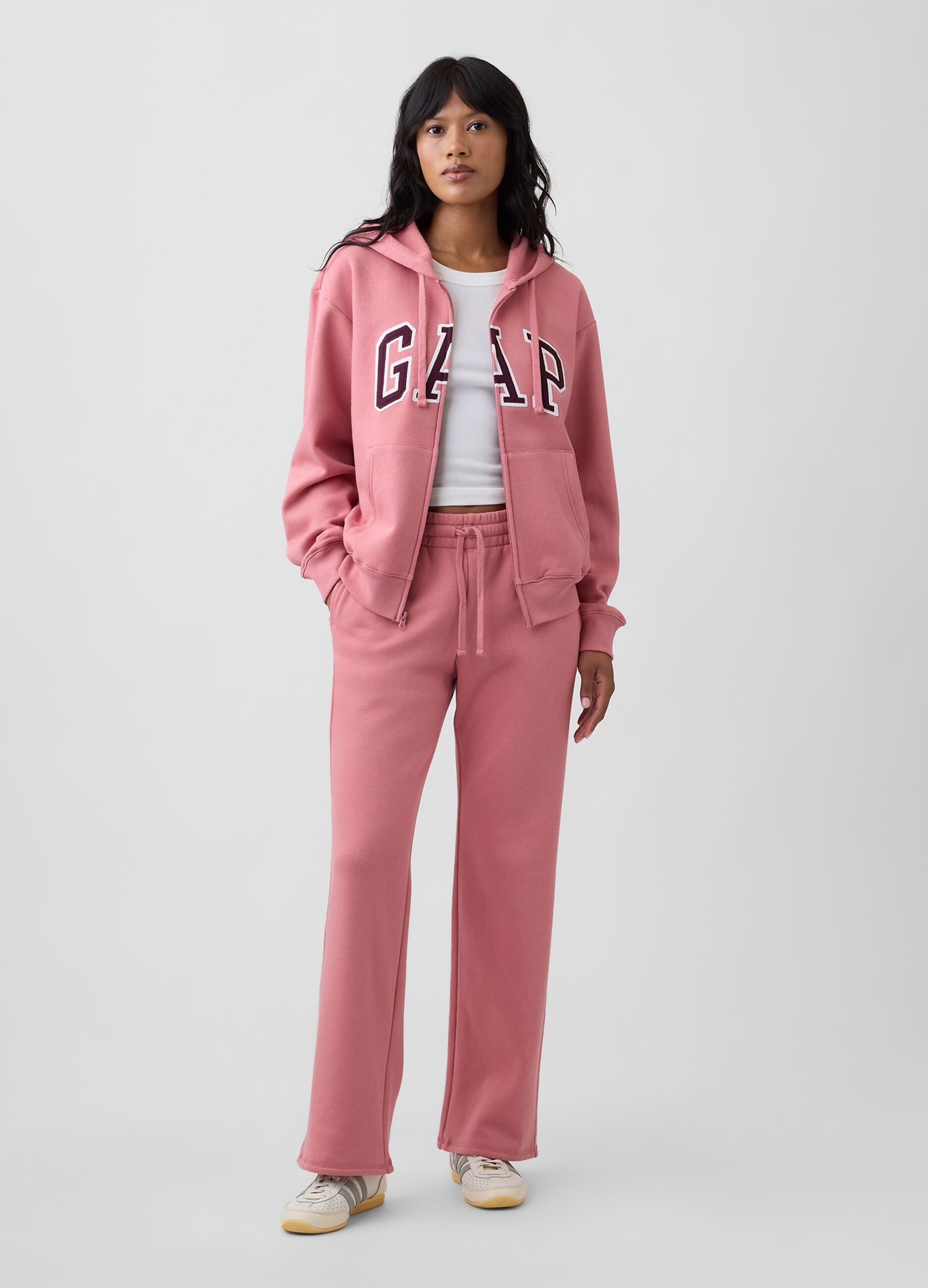 Pink cotton-blend hoodie with GAP logo