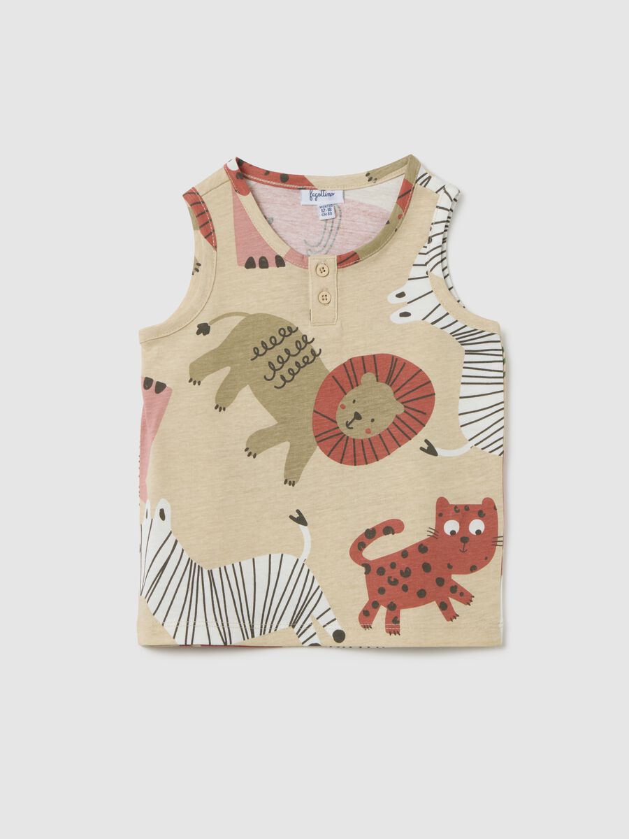 Baby cotton sleeveless multicolour regular fit shirt_0