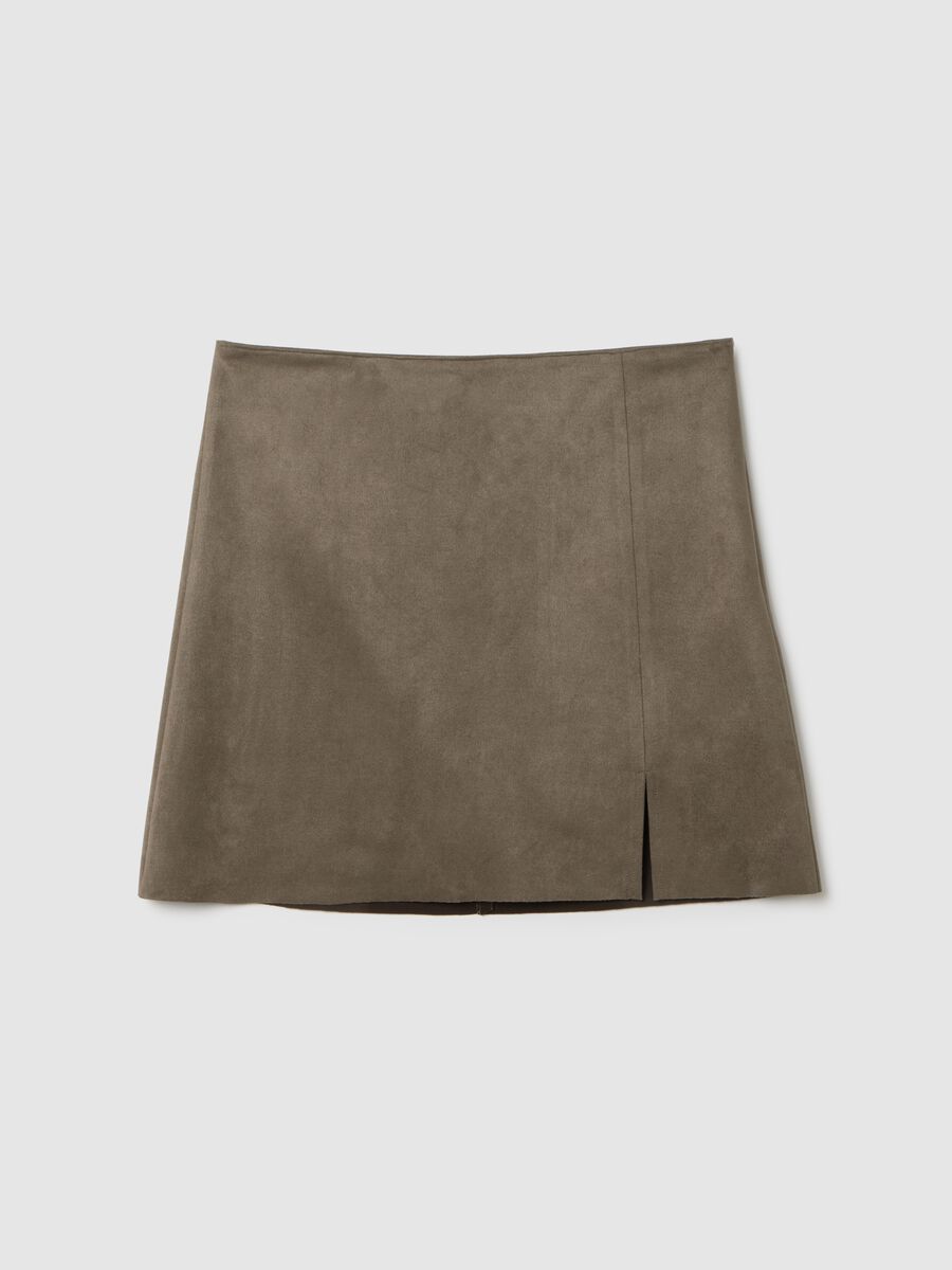 Brown Mini Skirt_4