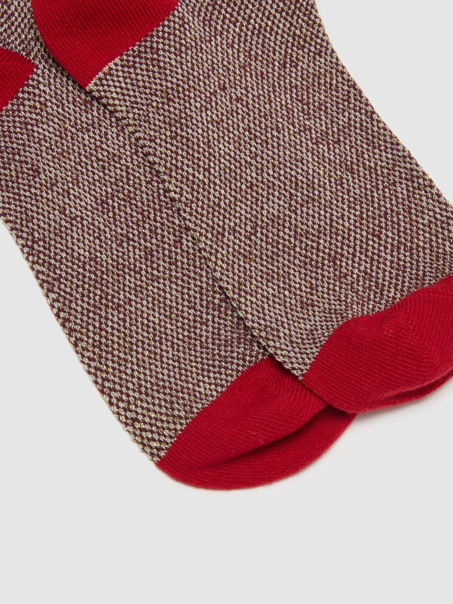 Two-pack short Christmas socks in multicolour cotton blend_1