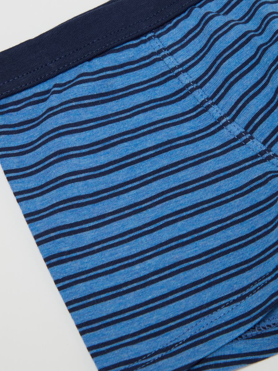 Striped midi boxer shorts in stretch cotton_2