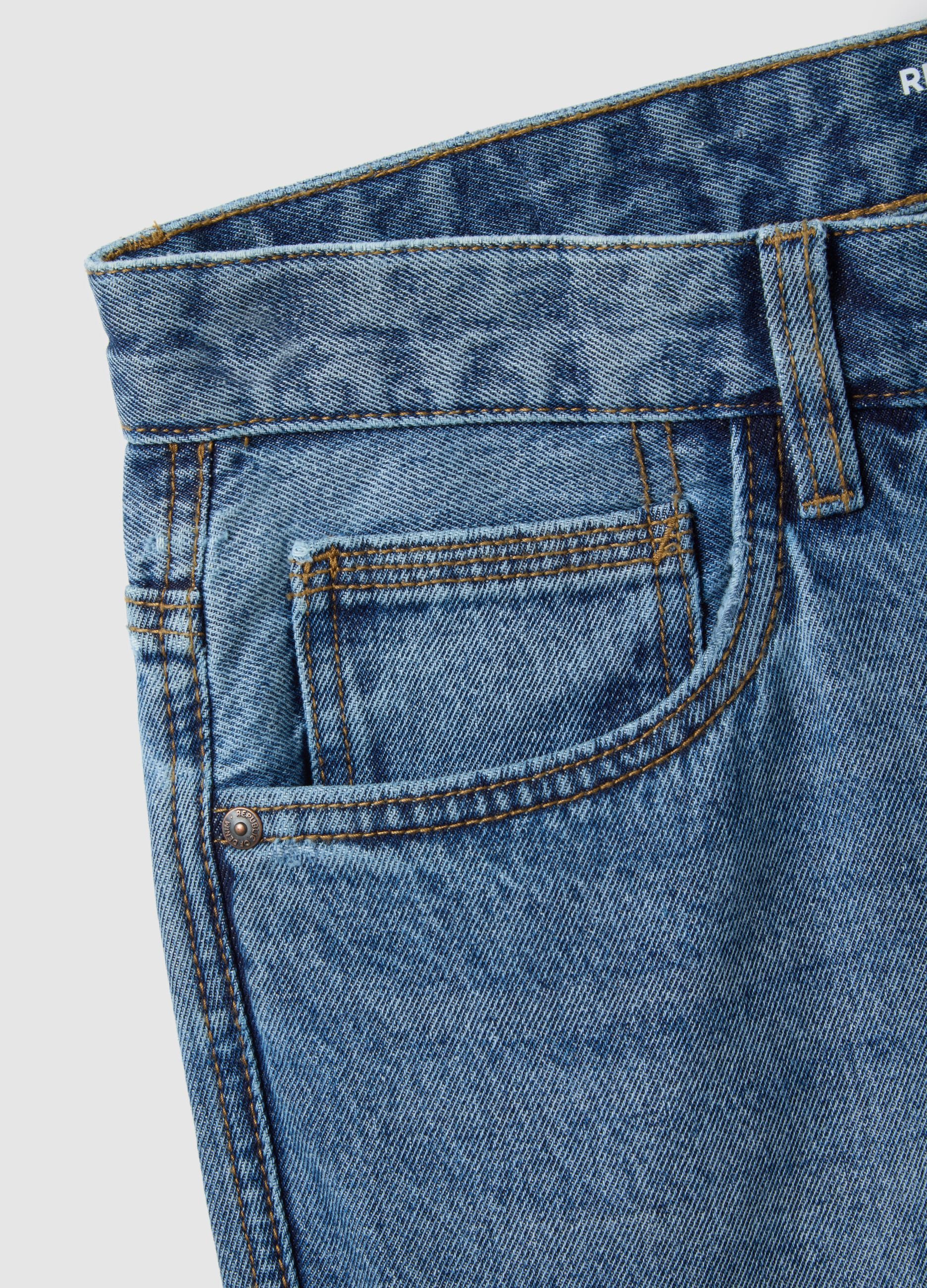 Jeans in puro cotone blu slim fit