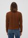 Brown cable-knit cotton-blend cardigan, regular fit_3