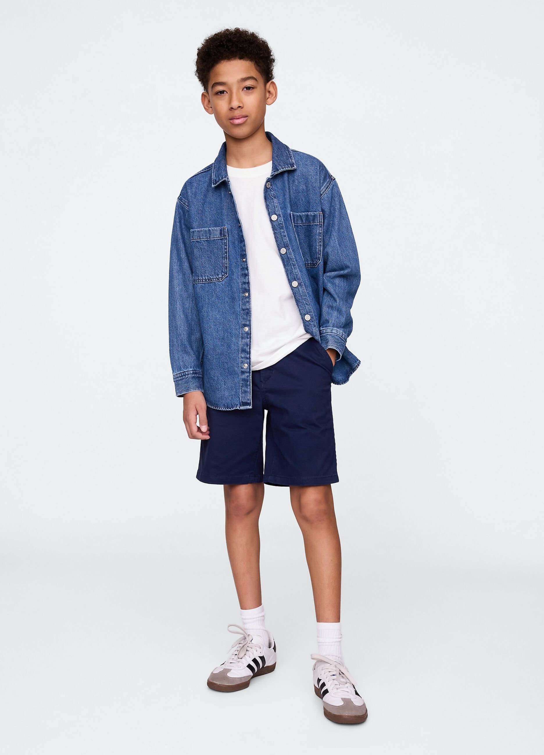 Casual Navy Blue Bermuda Shorts