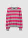 Grey and pink striped pure wool jumper_4