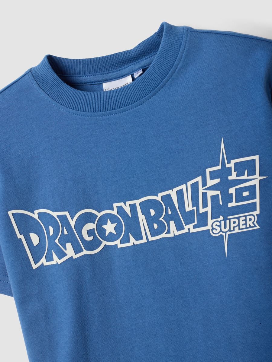 T-shirt over blu in puro cotone a girocollo stampa Dragon Ball per bambino_2