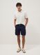 Blue pure cotton regular-fit cargo shorts_0