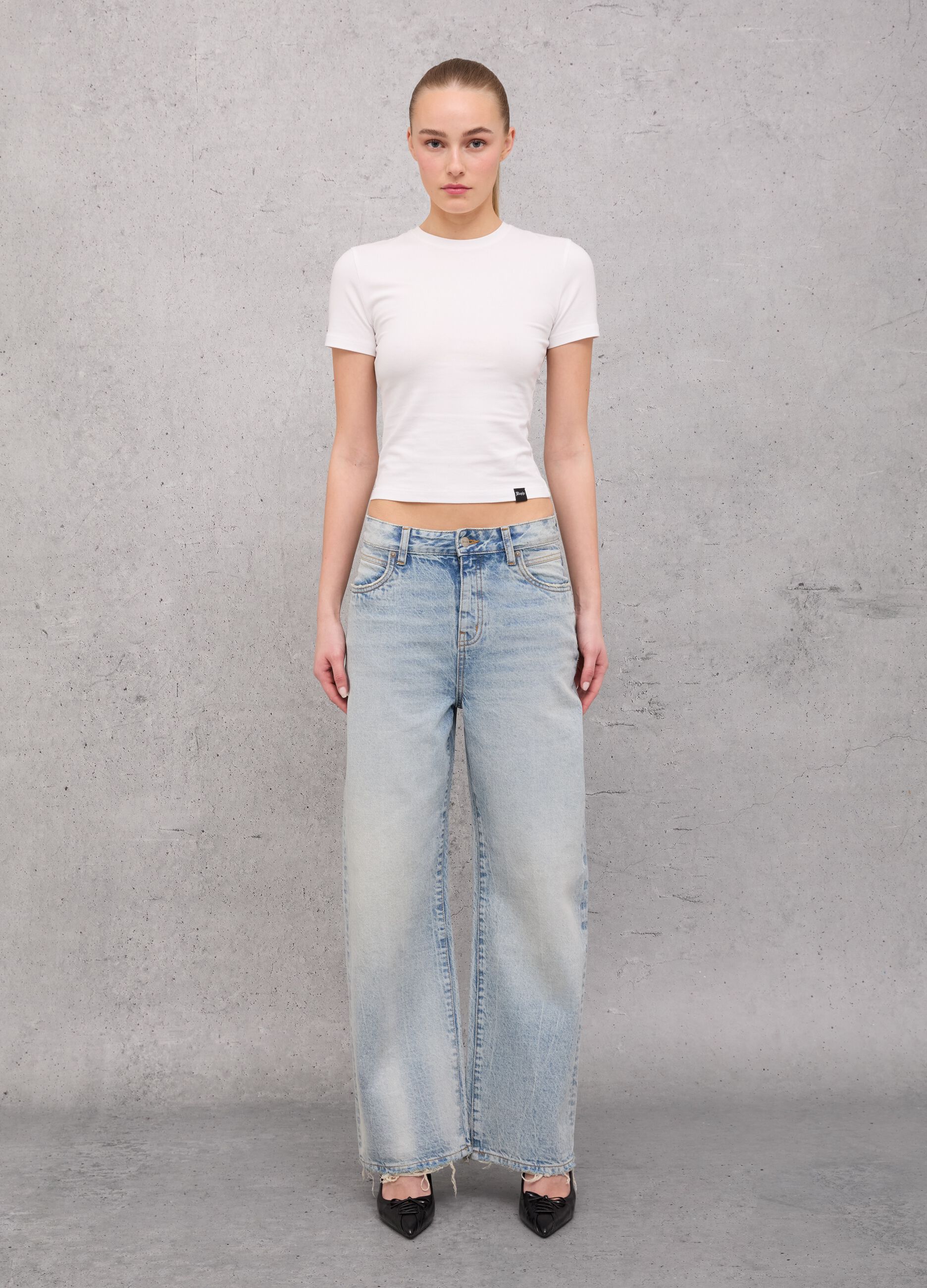 Wide Leg Denim Vintage Light Blue