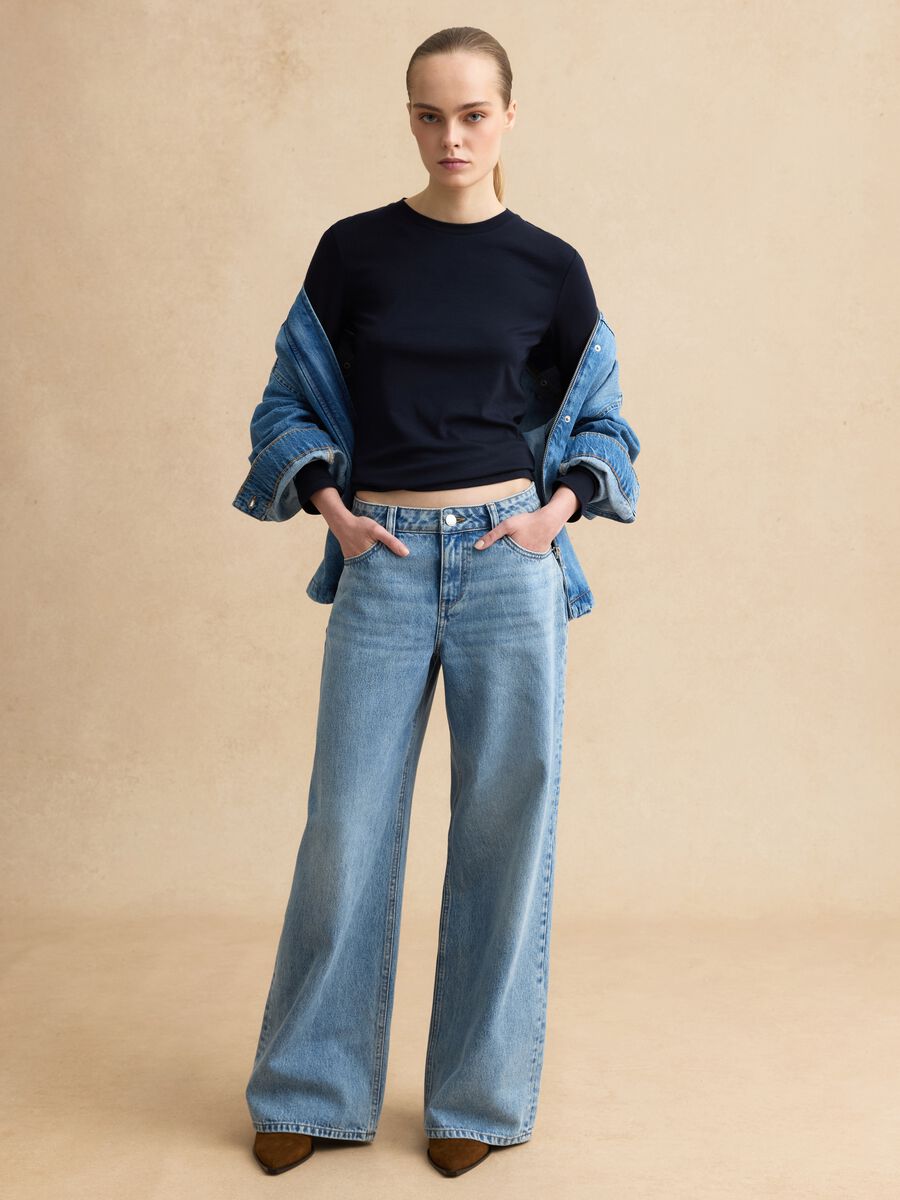 Blue long-sleeve crew-neck regular fit sweater_2