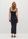 Ruched Black Long Dress_3