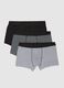 Tripack of multicolour stretch cotton boxer shorts in regular fit_4