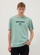Green pure cotton One Piece slogan T-shirt, relaxed fit_2