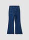 Jeggings blu flare in cotone elasticizzato per bambina_1