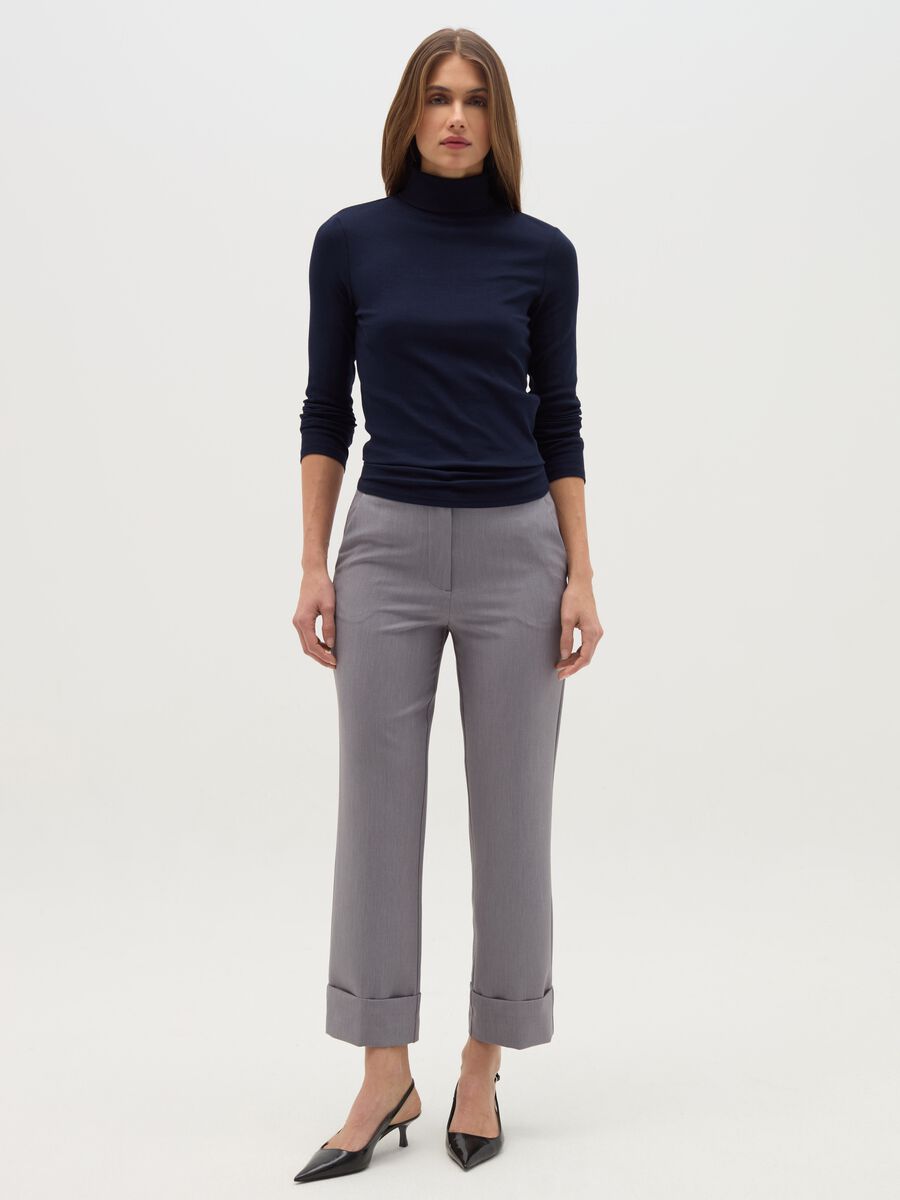 Stretch cotton and modal turtleneck jumper_1