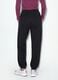 Pantaloni jogger neri in misto cotone con coulisse_3