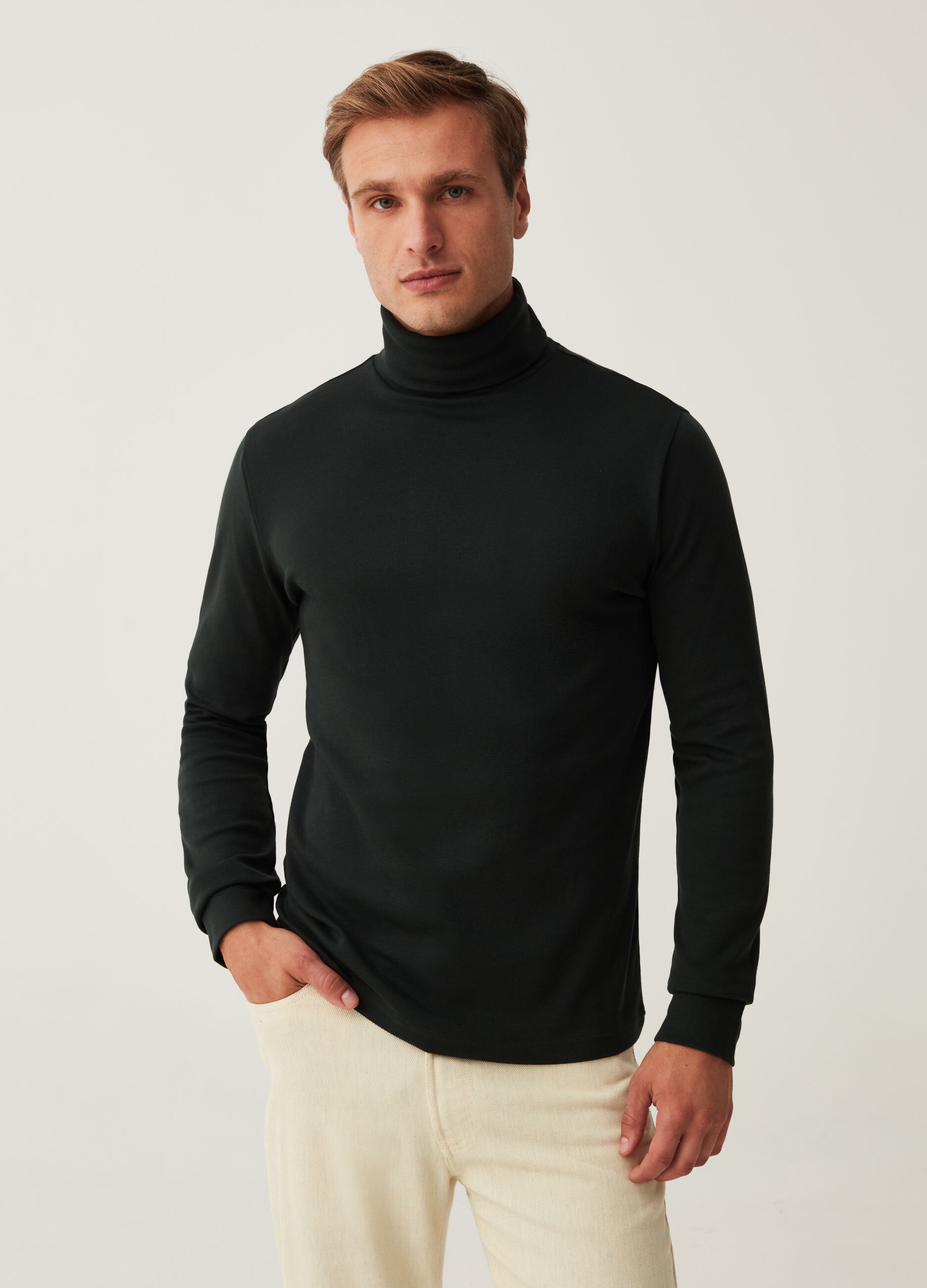 T shirt uomo collo alto hot sale
