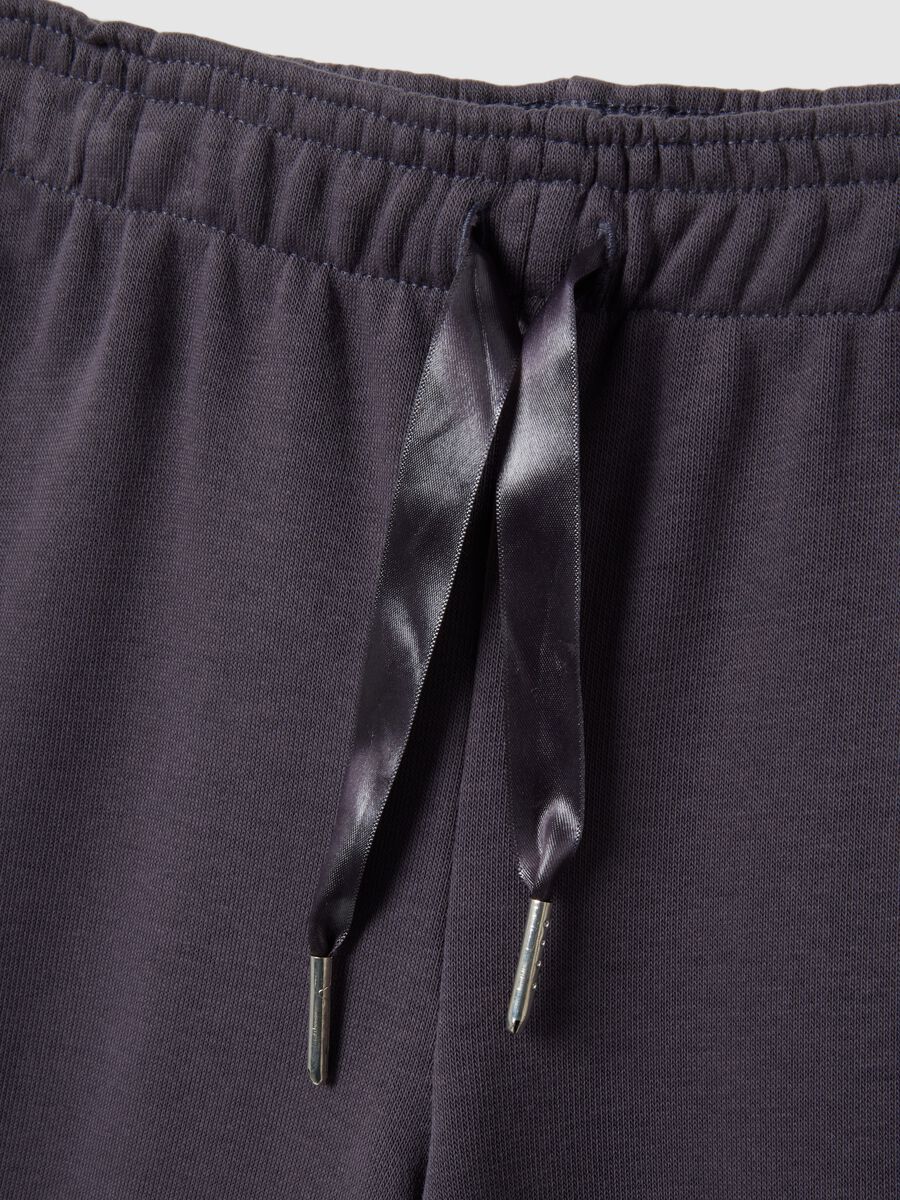 Completo felpa e pantalone in misto cotone rosa con stampa Disney_3