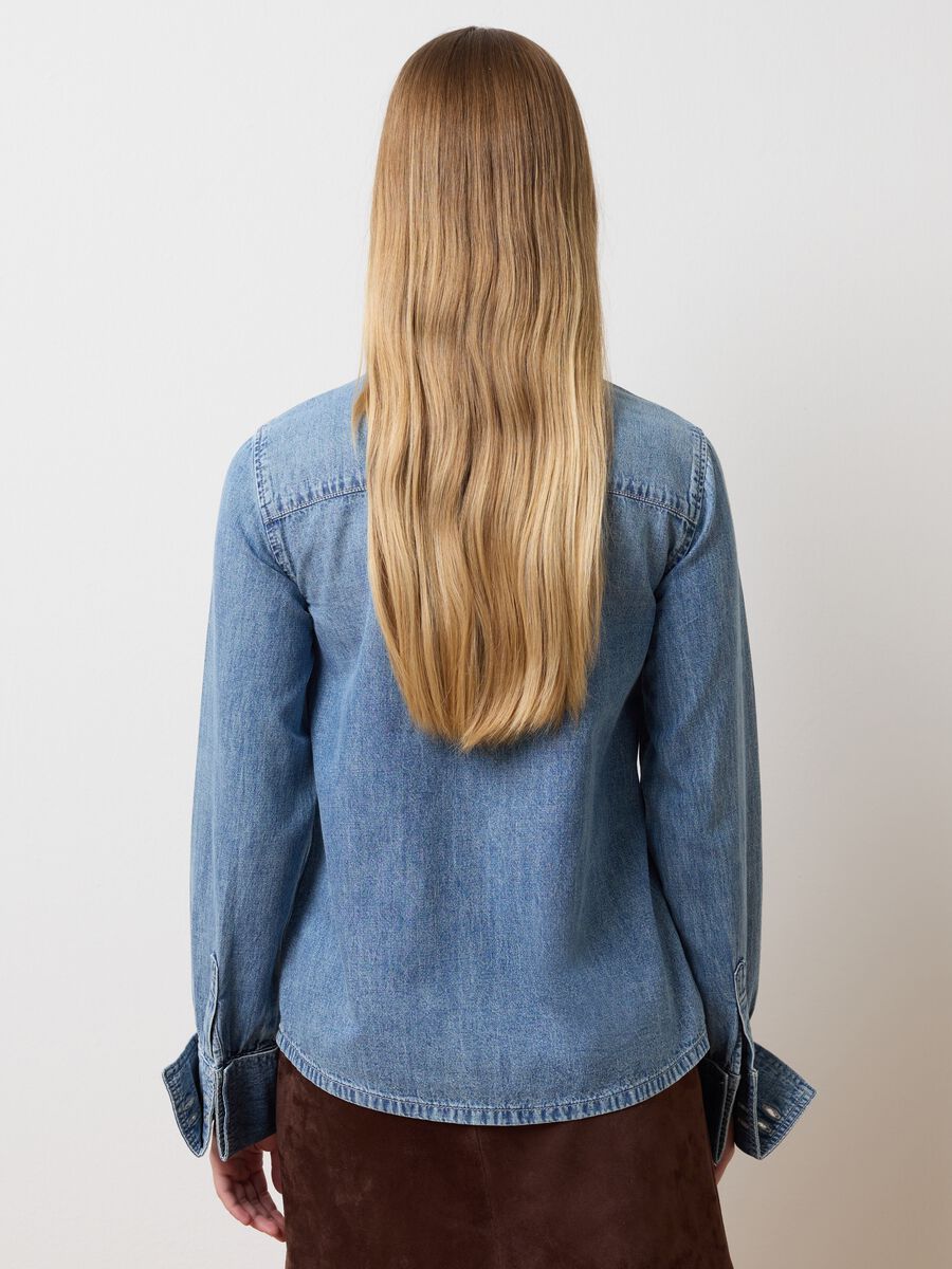 Pure Cotton Denim Shirt Regular Fit_3