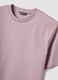 Purple mercerised pure cotton crew-neck T-shirt, regular fit_5