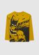 Yellow regular fit pure cotton kids' T-shirt with Batman print_1