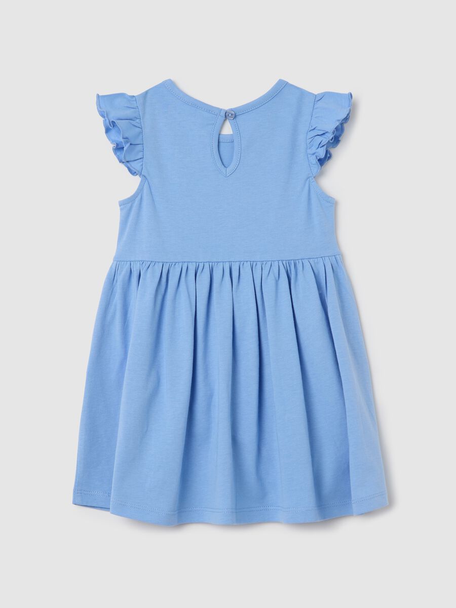 Blue Fagottino Summer Dress with Ruffled Sleeves_1