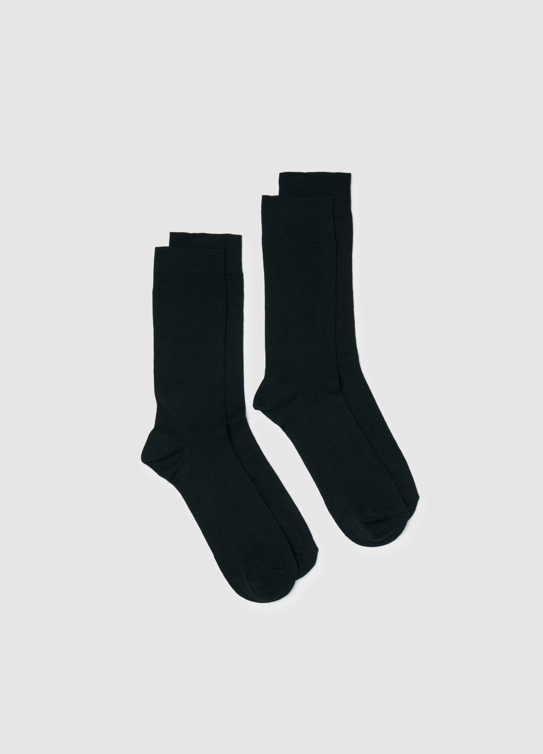 Two-pair pack midi socks in bamboo viscose